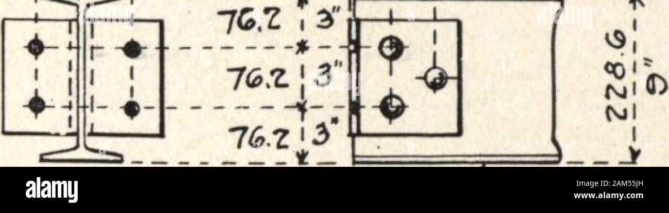 Catalogue of useful information and tables relative to iron, sheet and other products manufactured by Milliken Brothers, arranged for the use of engineers, architects and builders . n ^i 82.^ i 3i, 8ZS 13V IS7I57; r —k V-i r^ vjl i4- &gt;-l 1-*- fi^-t-l &gt;-| !-V 1571^7 f - 76.2 13. * . 7G.2 S 76.zi3 7G.2 9 X fOhSB^S.S - f4C Icna SiS1 L57I-57.   «—  w , .  . T.-t J.. 2 . G % 4 ic % - Q* ^ 81 Table No. 31. Sections of Rivetted Columns. Stock Photo