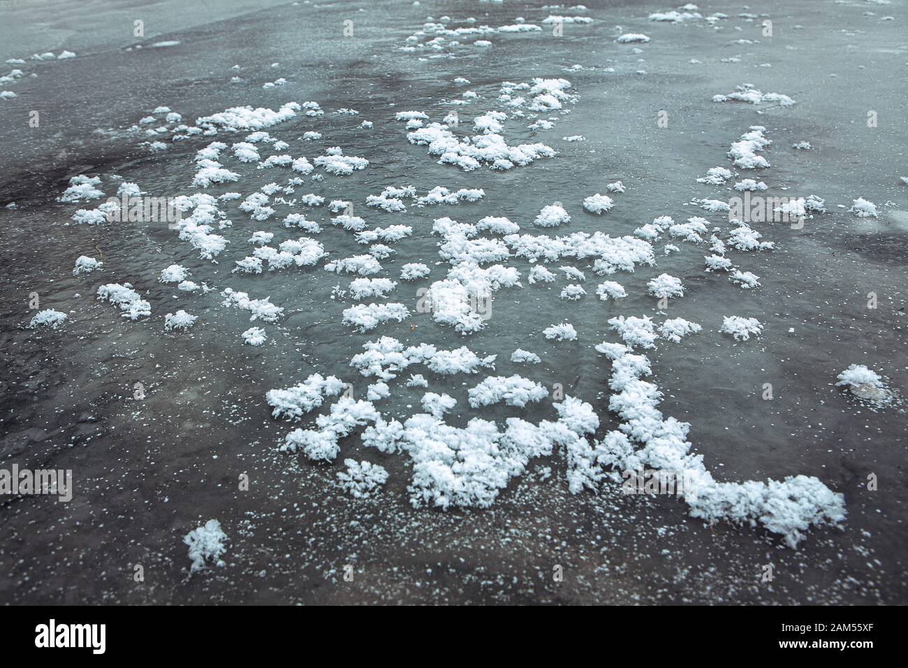Ice background of frozen lake Stock Photo - Alamy