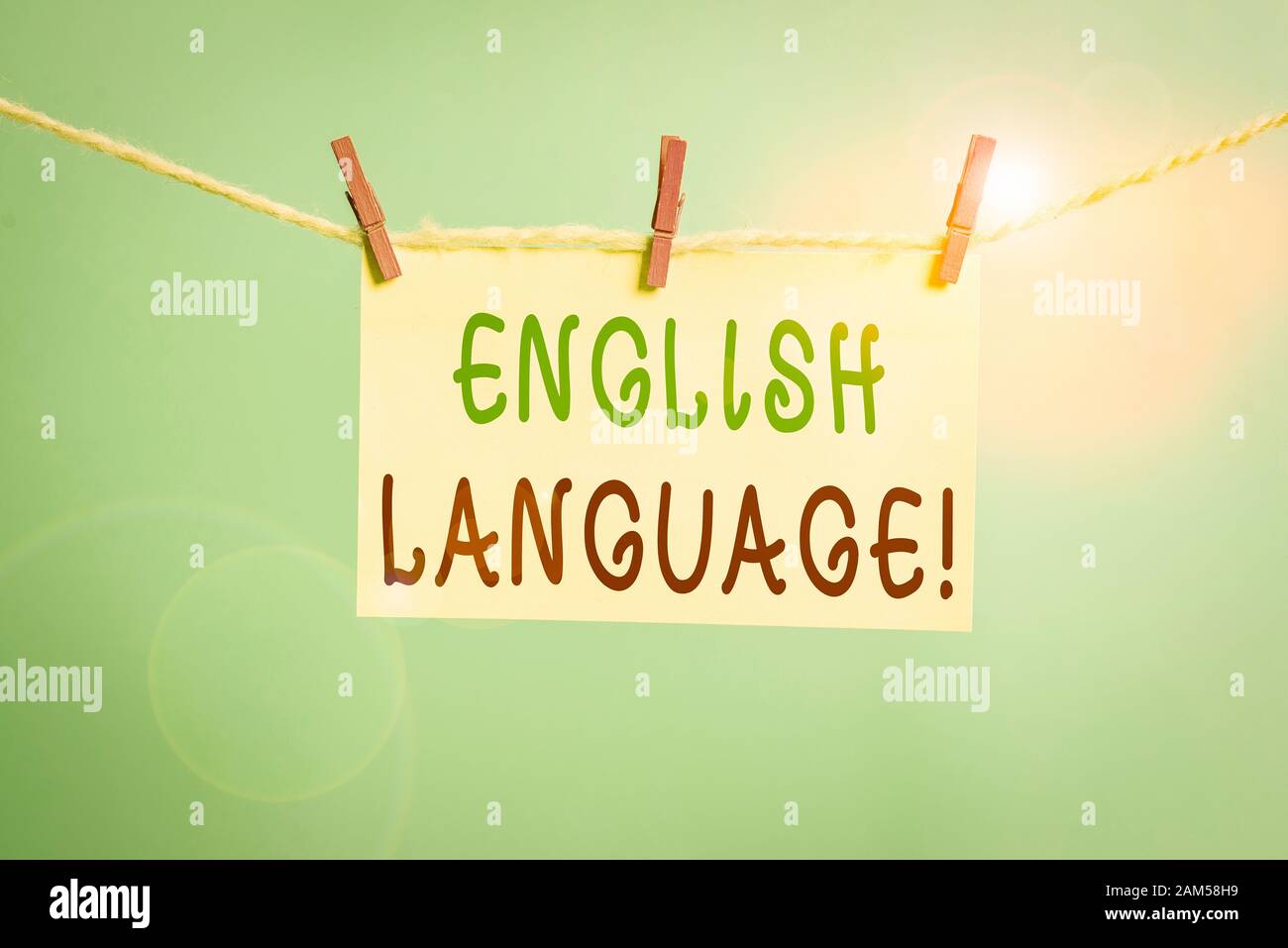 Word writing text English Language. Business photo showcasing third