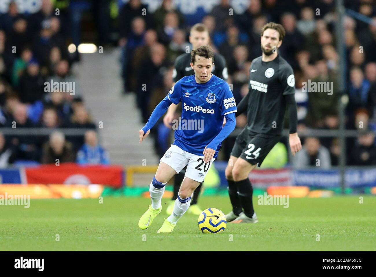 Liverpool Uk 11th Jan 2020 Bernard Of Everton In Action Premier League Match Everton V Brighton