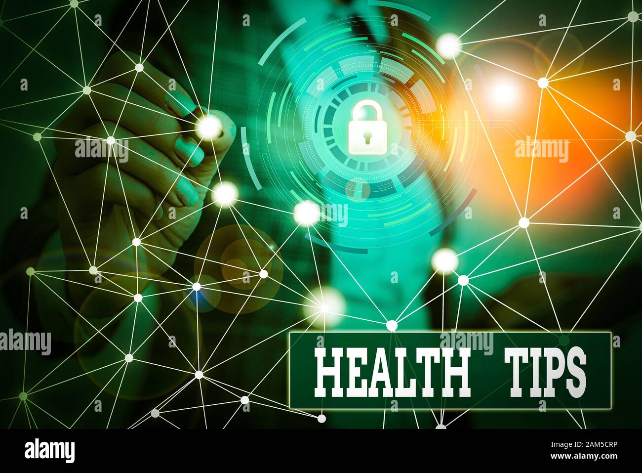 Text sign showing Health Tips. Business photo showcasing advice or ...