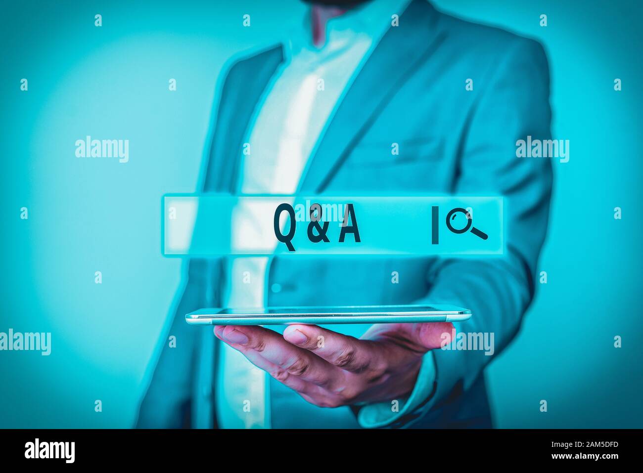 Conceptual hand writing showing Q And A. Concept meaning defined as ...