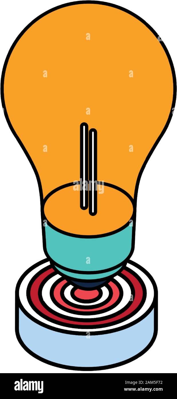 light bulb on white background vector illustration design Stock Vector ...