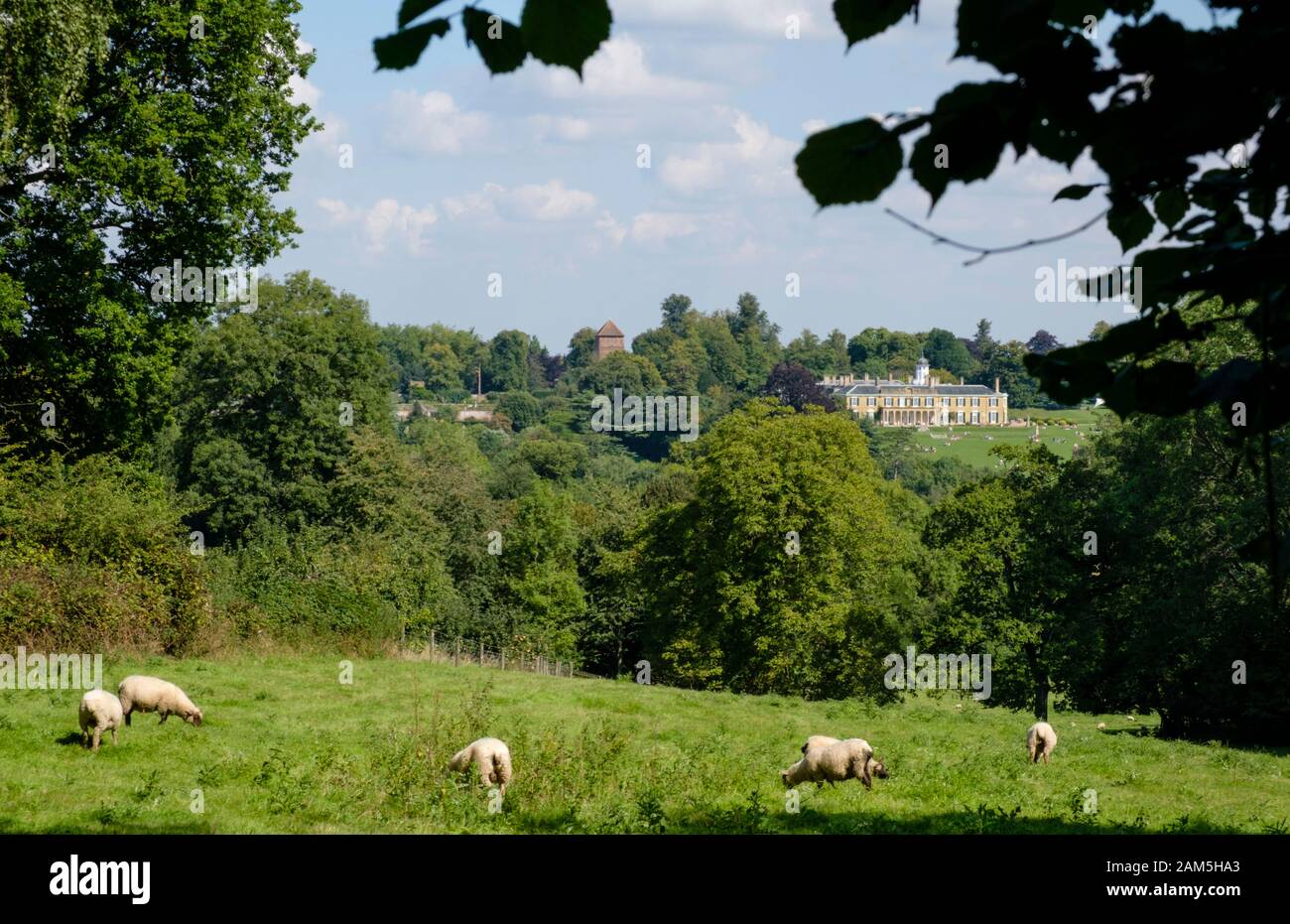 Polesden Lacey, the National Trust Property made famous by its former owner Mrs Greville in its beautiful surroundings Stock Photo