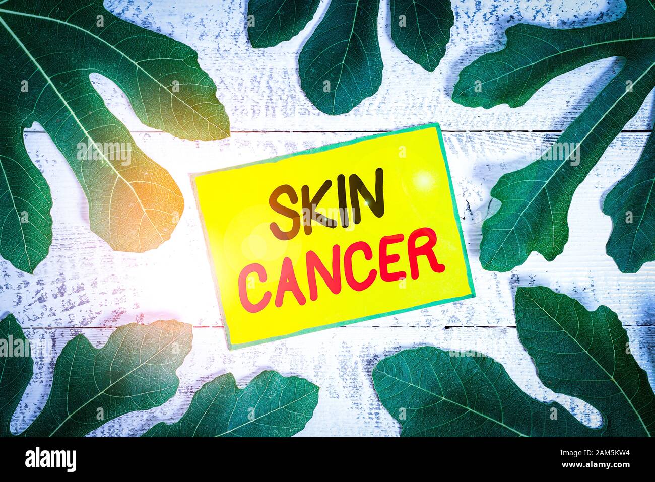 Handwriting text writing Skin Cancer. Conceptual photo uncontrolled