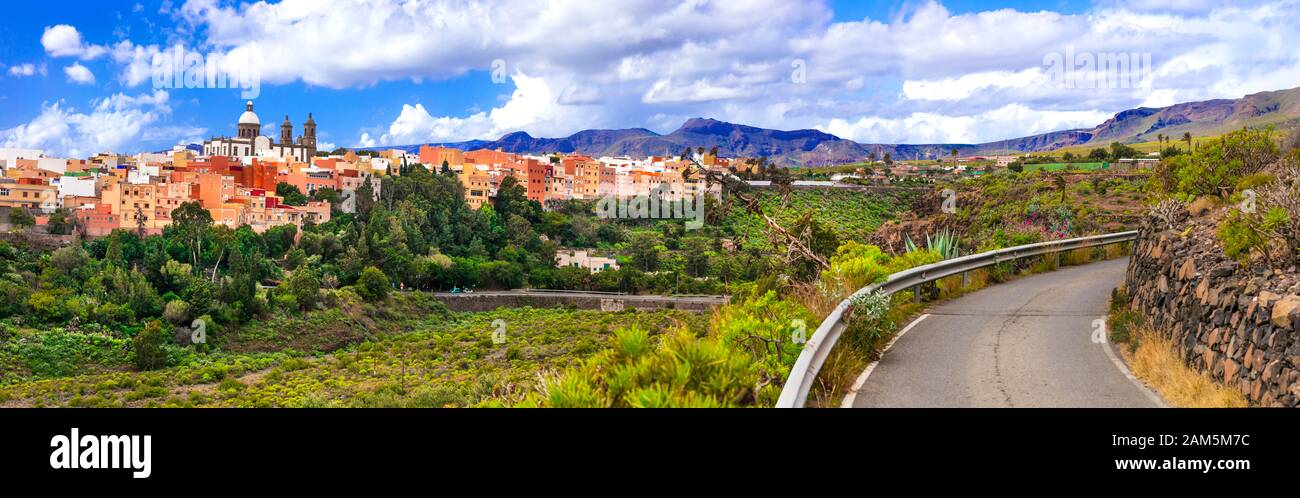 Beautiful Aguimes village,Gran Canaria,Spain. Stock Photo