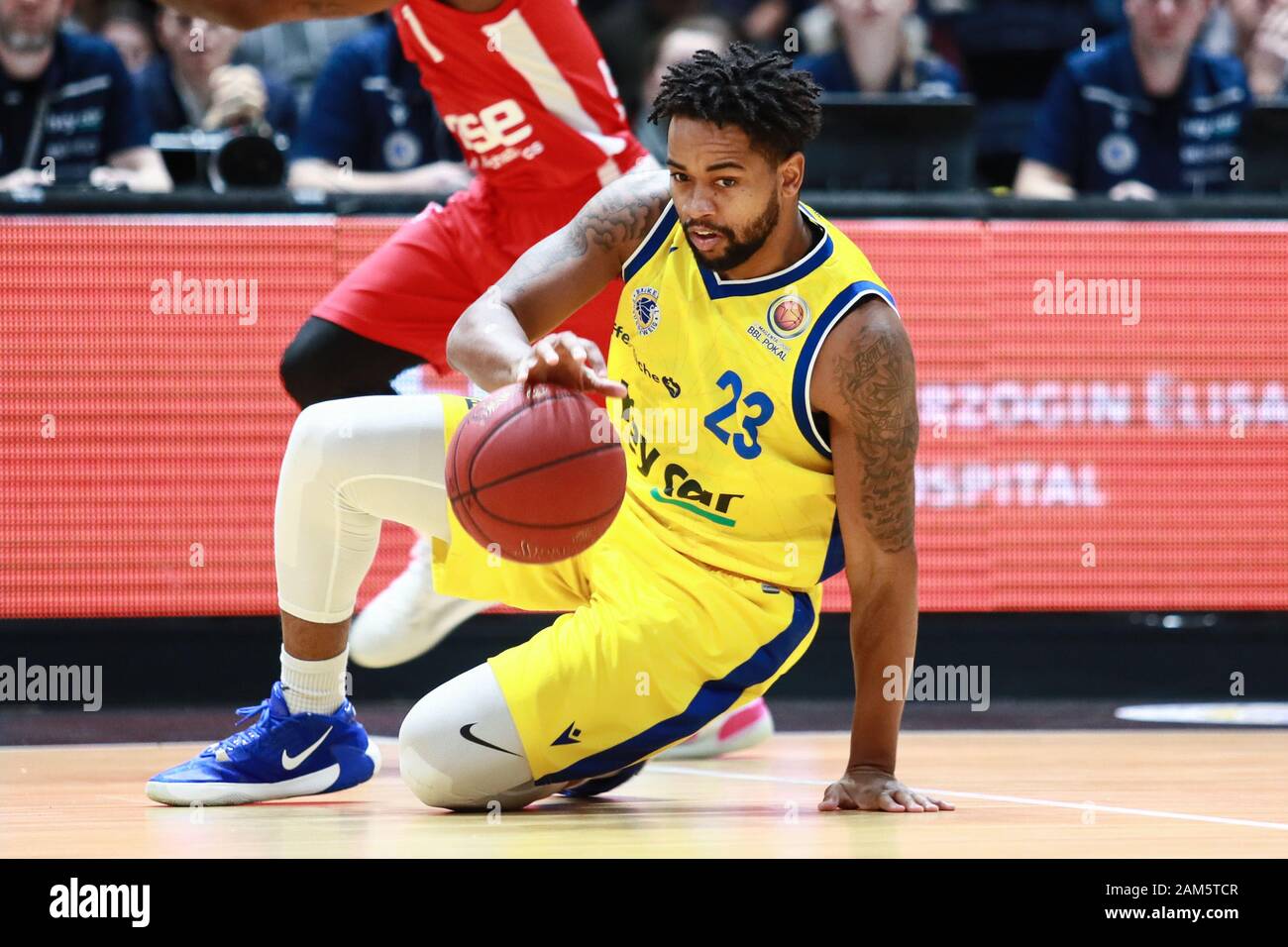 Braunschweig, Germany, December 14, 2019: Basketball player Trevor Releford in action during the Basketball BBL Pokal match Stock Photo