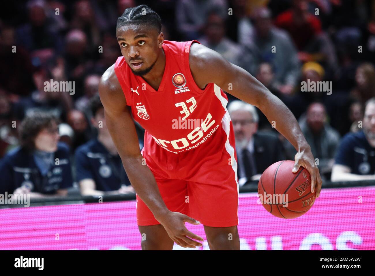 Braunschweig, Germany, December 14, 2019: Retin Obasohan of Brose Bamberg in action during the BBL Pokal game between Braunschweig and Bamberg Stock Photo