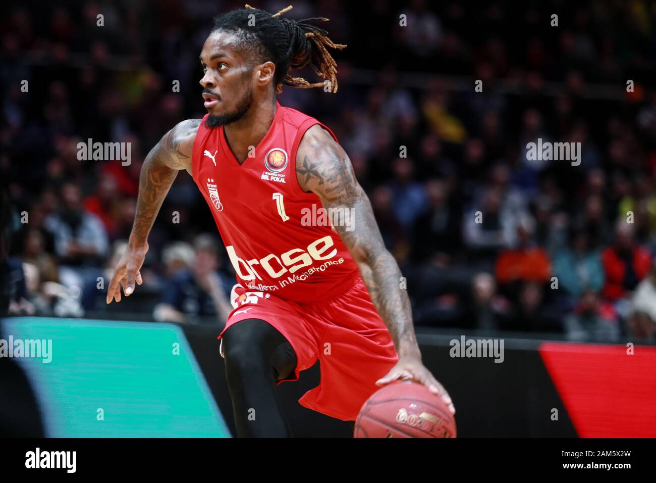 Braunschweig, Germany, December 14, 2019: Paris Lee of Brose Bamberg in action during the Basketball BBL Pokal match between Braunschweig and Bamberg Stock Photo