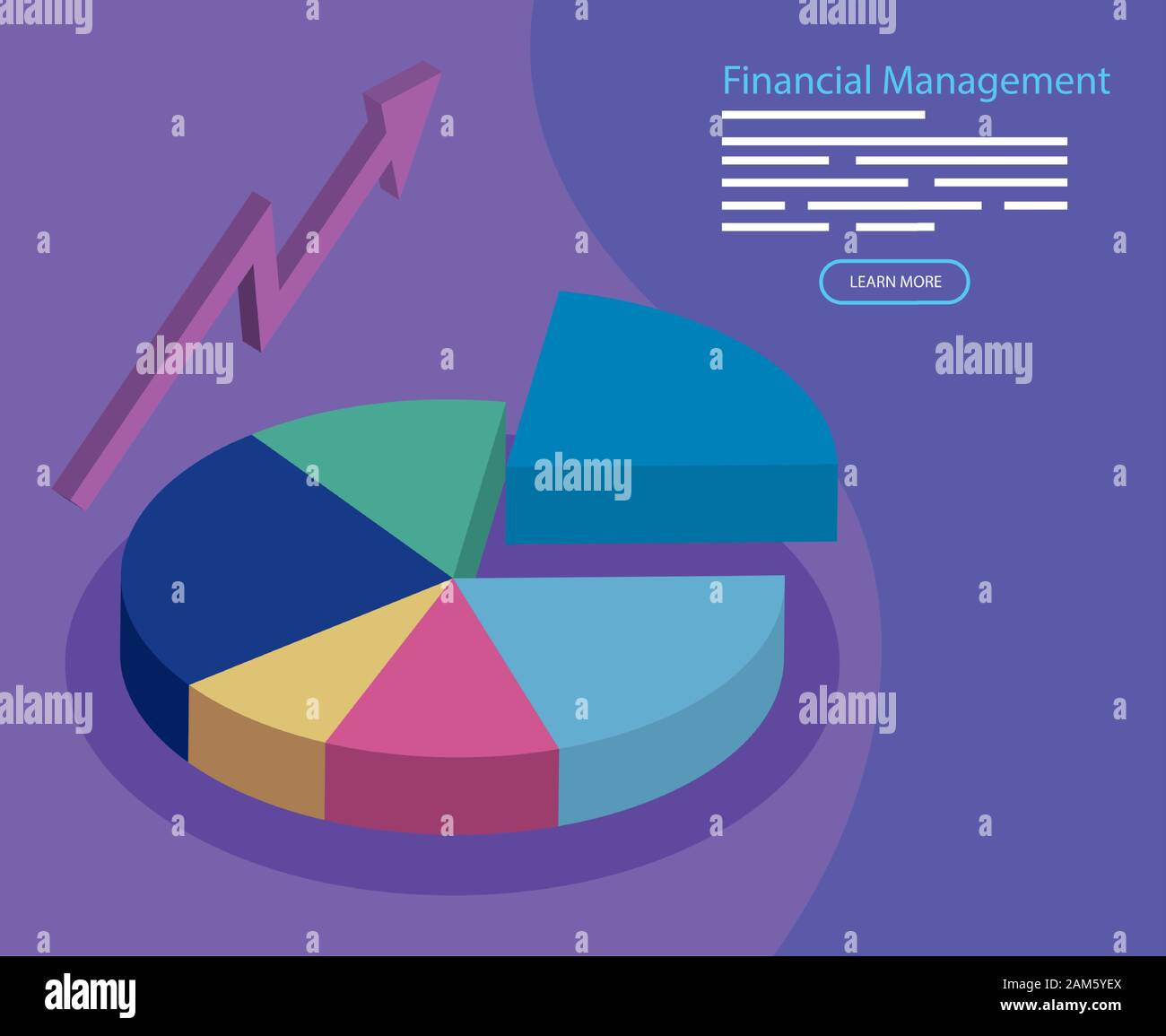 financial management with infographic and arrow up Stock Vector Image ...