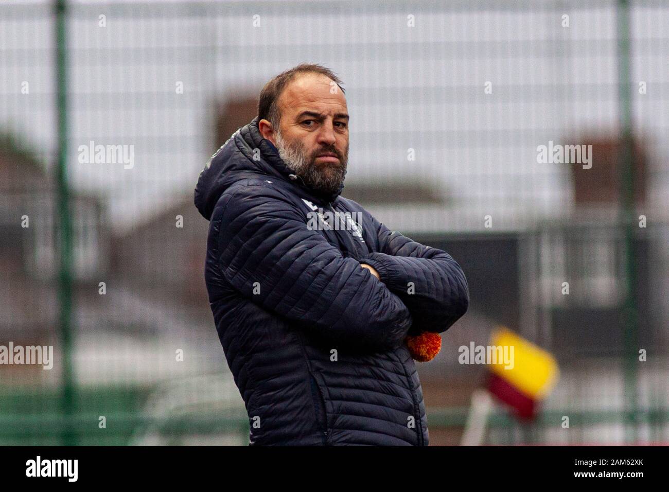 Cardiff Met manager Christian Edwards on the touchline before kick off