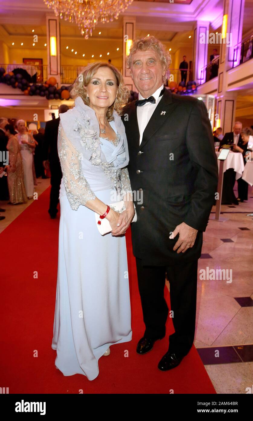 Berlin, Germany. 11th Jan, 2020. Jean Marie Pfaff, a former footballer from Belgium, and his wife Carmen will attend the 120th Berlin Press Ball under the motto 'Love Greetings from Europe'. Credit: Gerald Matzka/dpa-Zentralbild/dpa/Alamy Live News Stock Photo