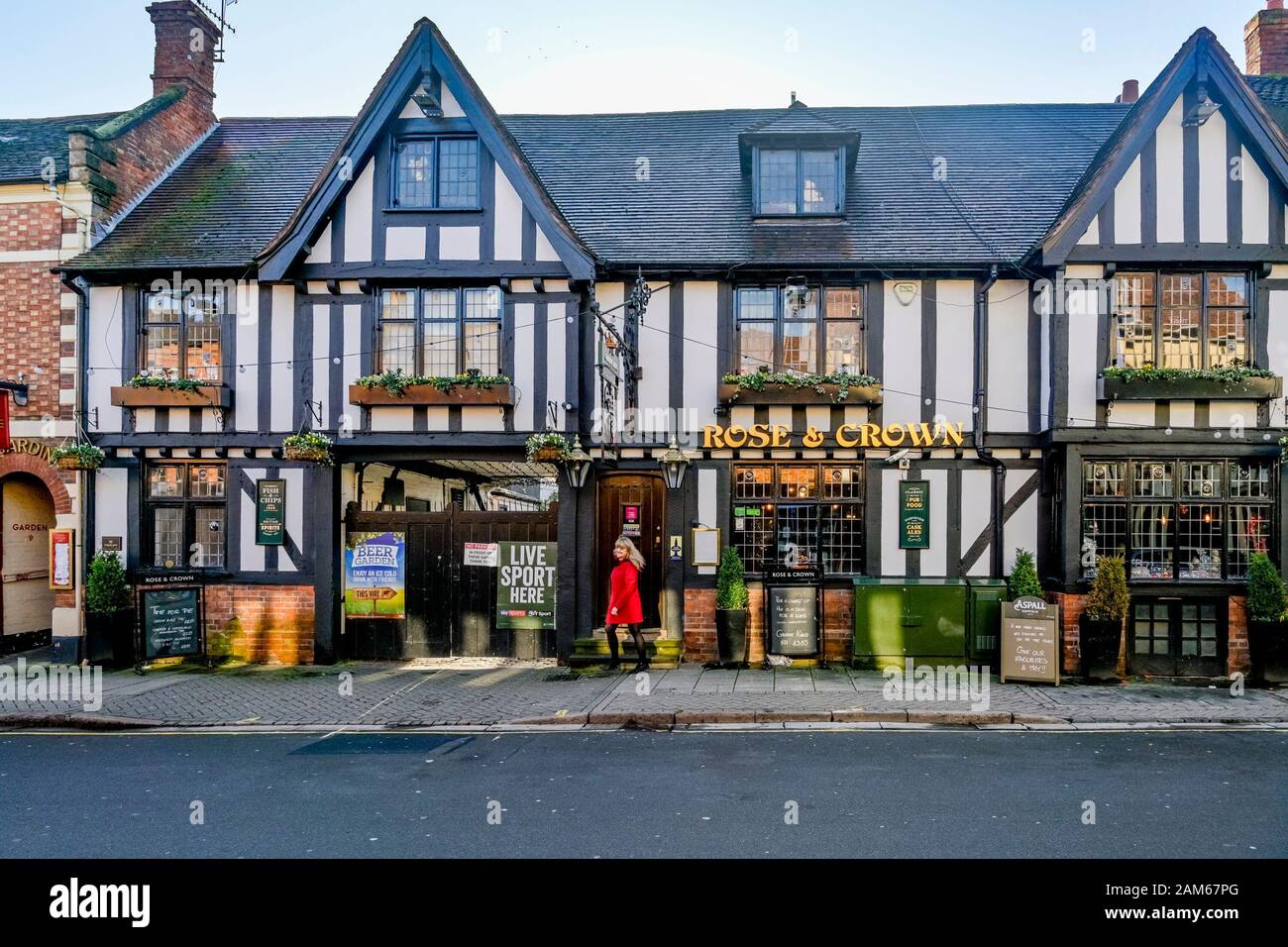 Rose and Crown Inn, pub, Stratford upon Avon, Warwickshire, England, UK Stock Photo