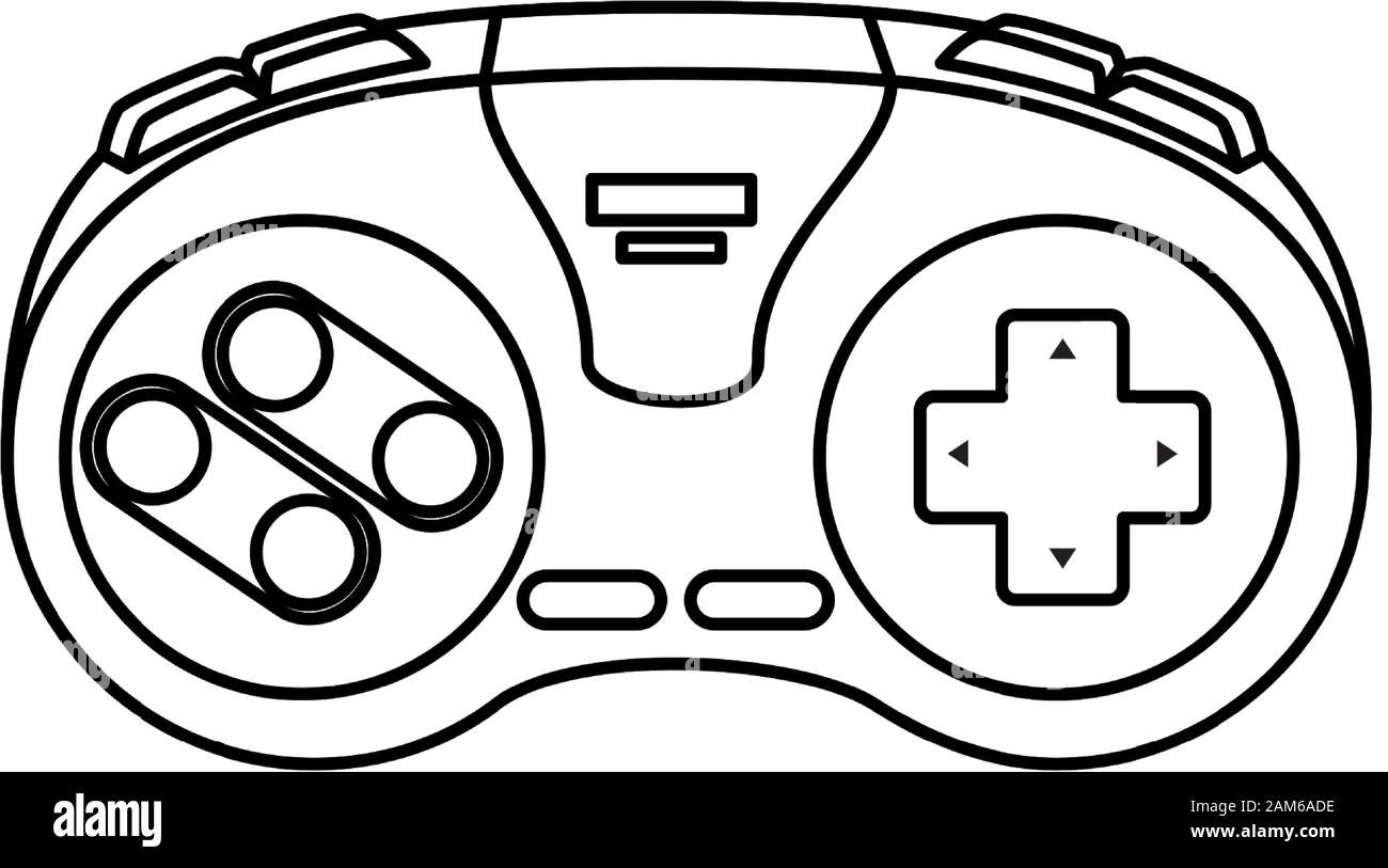 control game of nineties line style icon Stock Vector Image & Art - Alamy