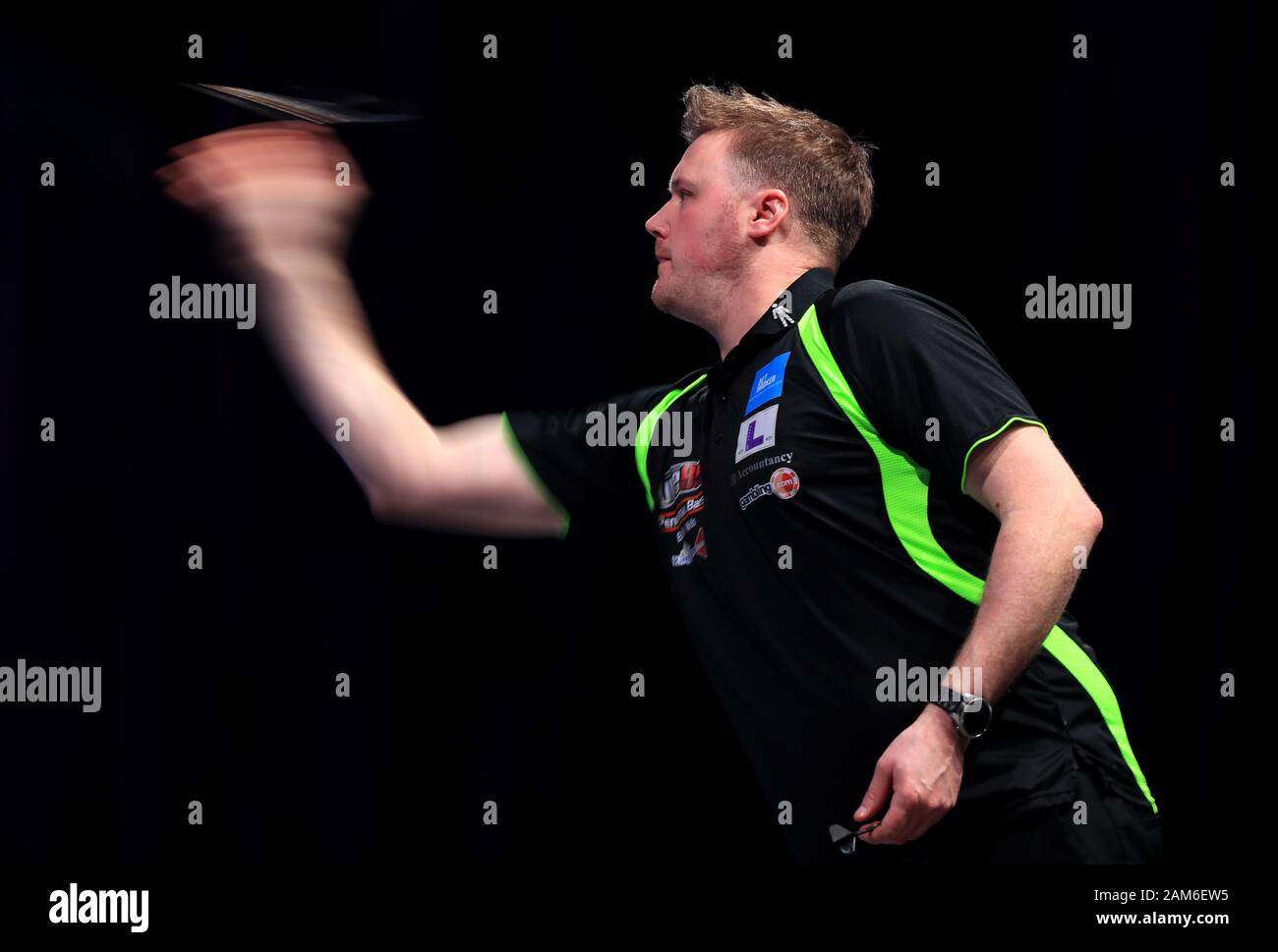 Jim Williams in action during day eight of the BDO World Professional Darts Championships 2020 at The O2, London. Stock Photo