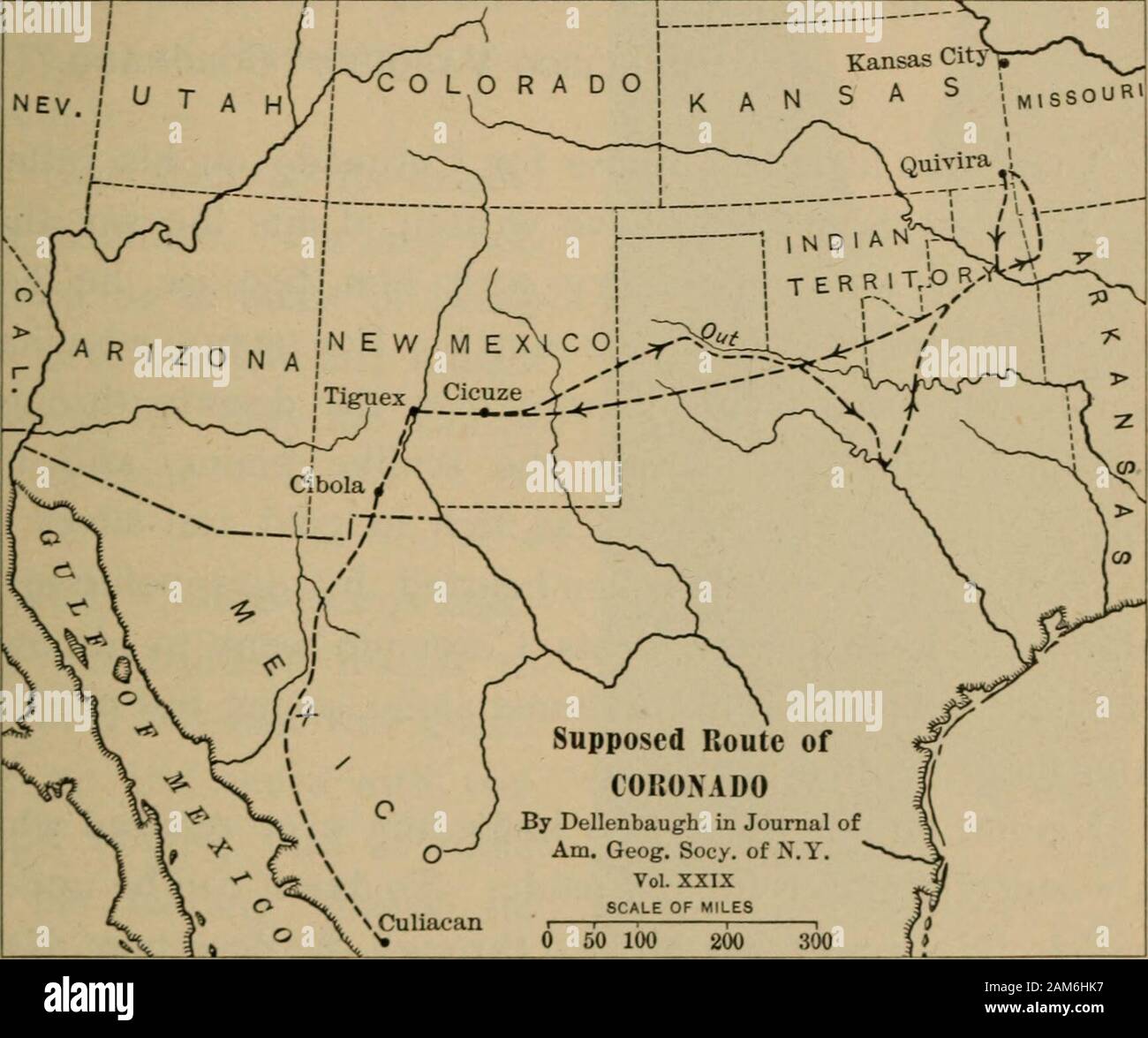 The Spanish in the Southwest . ow what Coronado meant by goldand silver, and they had no jewels. They did have a fewcopper vessels, which they said came from on beyond.They raised corn, beans, melons, and pumpkins ; and theSpaniards saw some wild fruit and nuts growing. Butthere was nothing in Quivira to reward Coronado for allhis time and labor, nor to pay back the money he hadborrowed in order to make the expedition. He would bea ruined man when he returned to Mexico. Besides his own disappointment, there was the king ofSpain to think about. He had found nothing in all thisvast country that Stock Photo