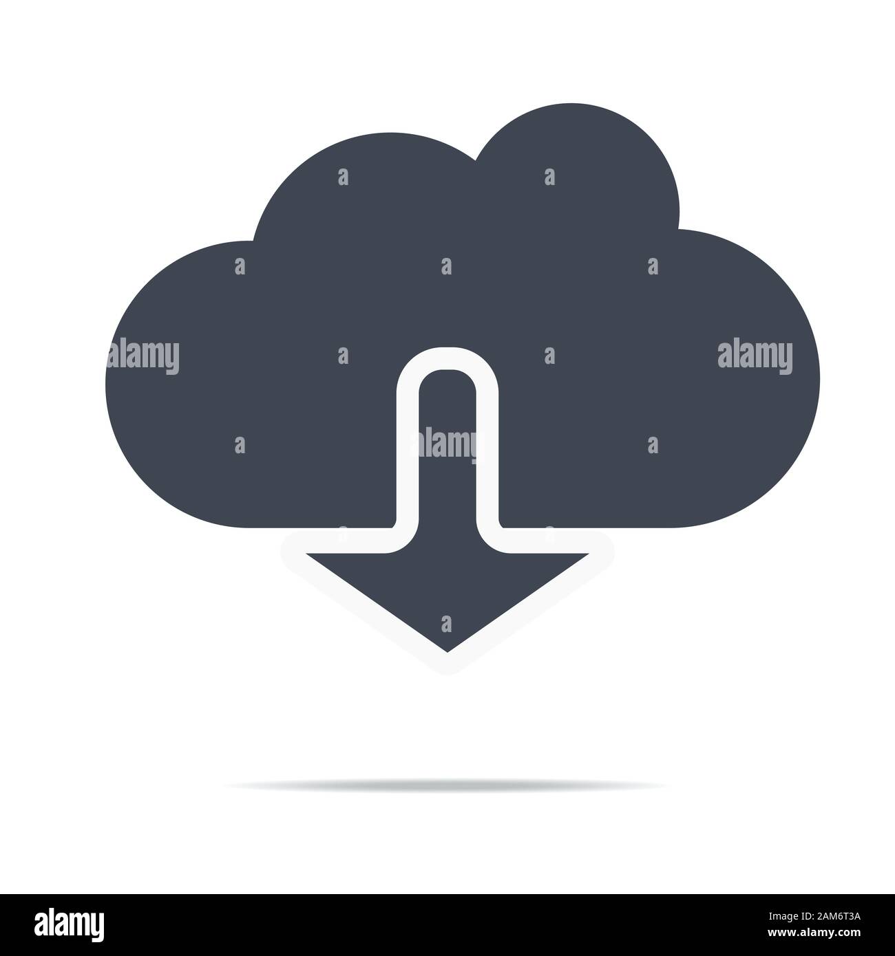 Cloud download icon. Download icon, digital cloud, music, video 