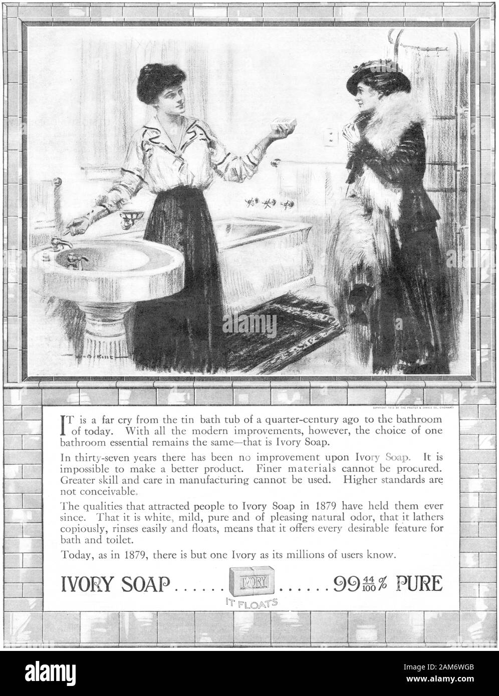 Ivory Soap Advertisement, 1916 // Modern Priscilla Magazine, December issue, A3+ (600dpi) Stock Photo