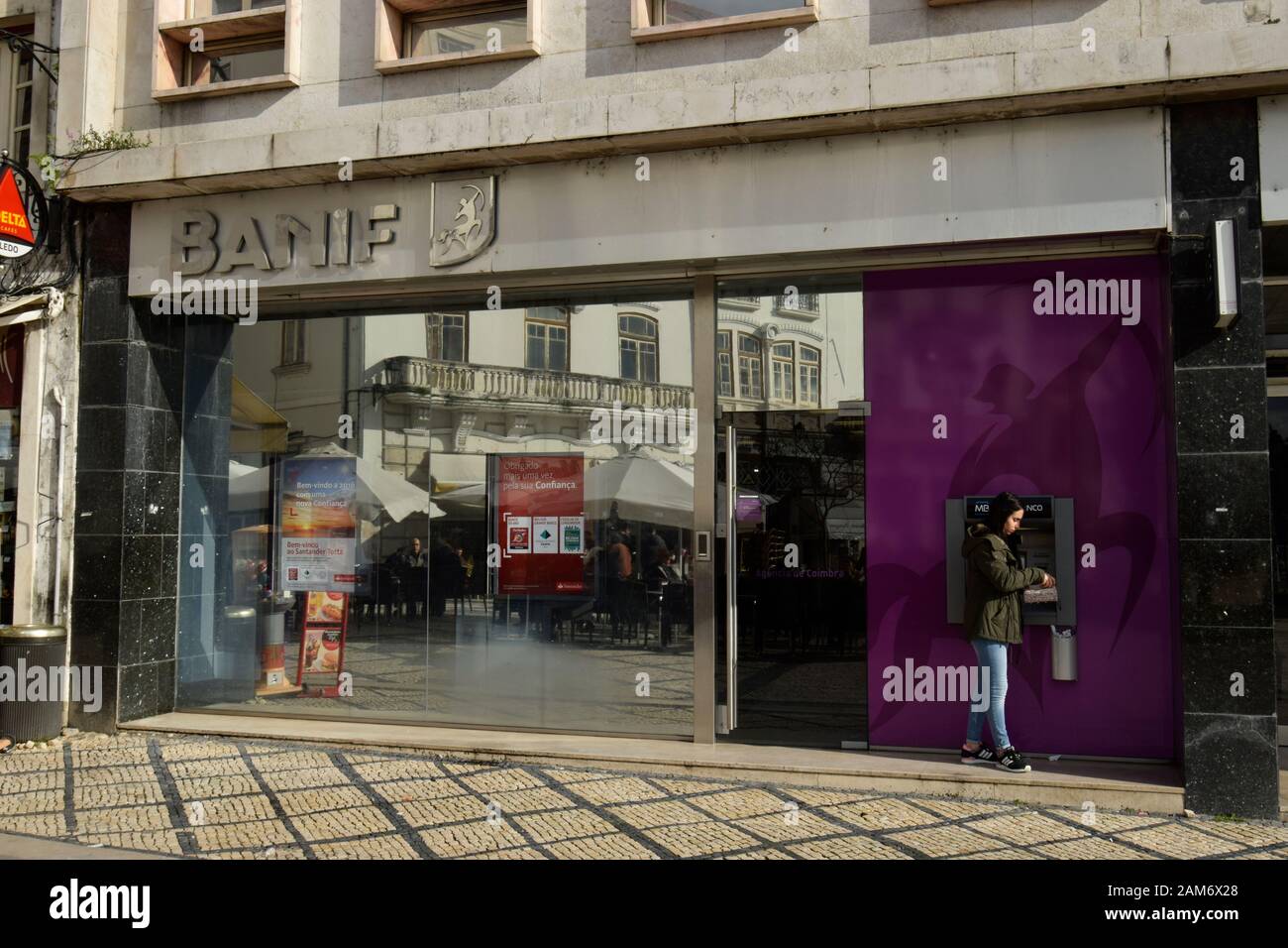 BANIF bank branch in Coimbra Portugal Stock Photo
