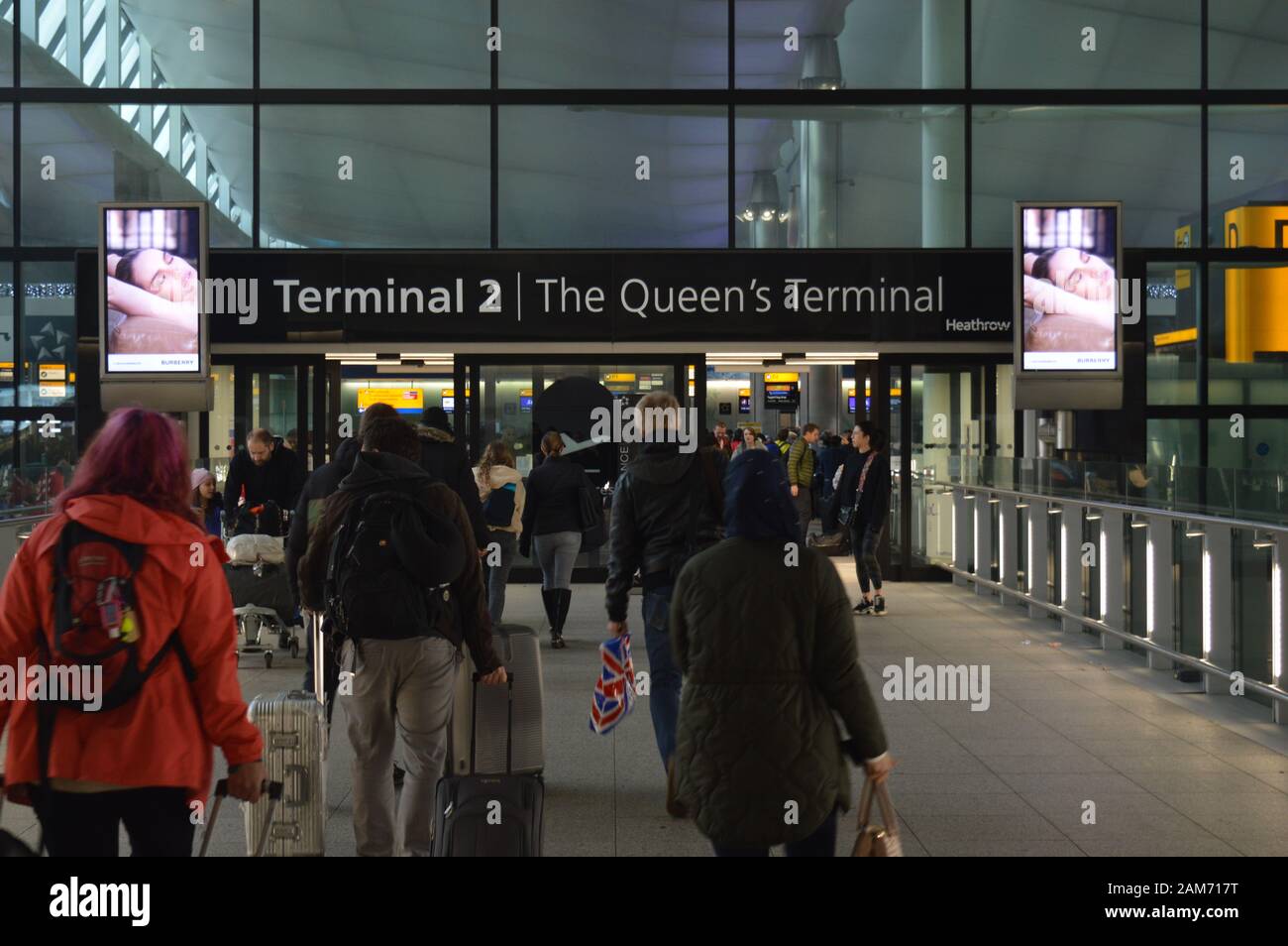 London, UK. 5 January, 2020. Terminal 2 (The Queen's Terminal) of London Heathrow airport in United Kingdom. Stock Photo