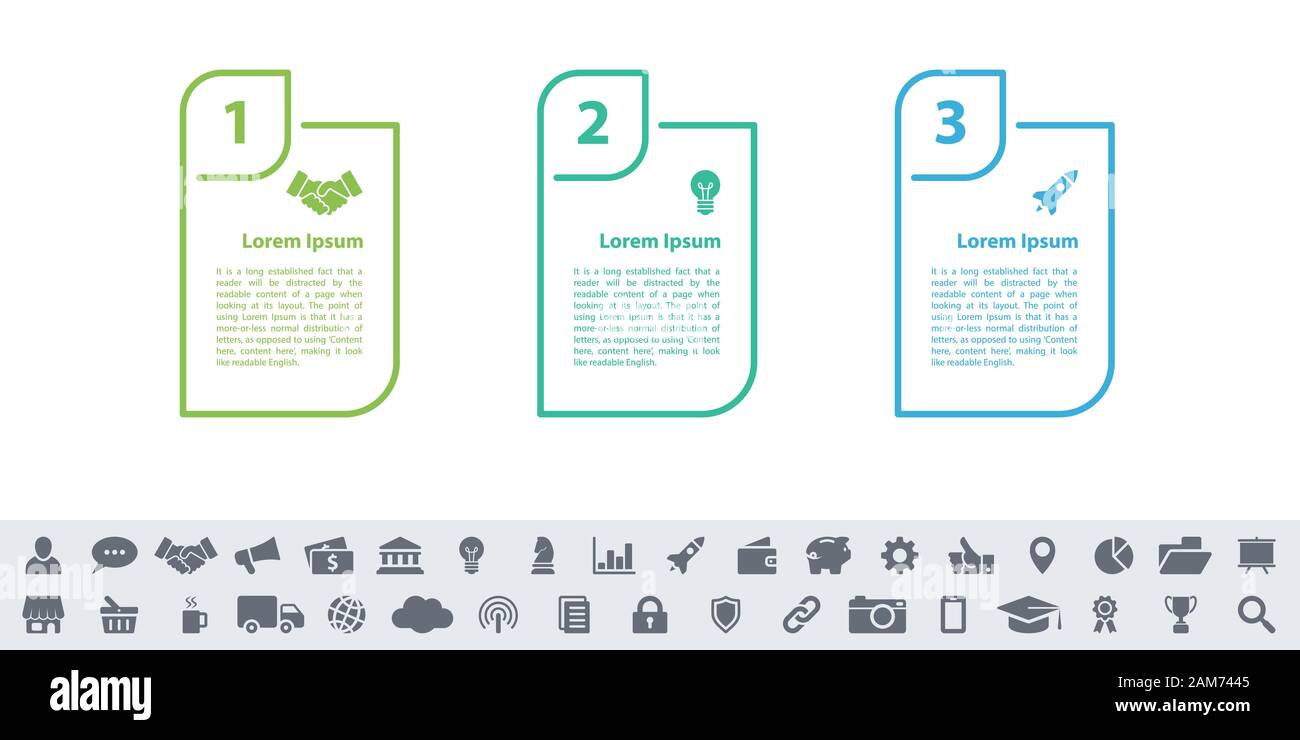 Infographic design business concept vector illustration with 3 steps or ...