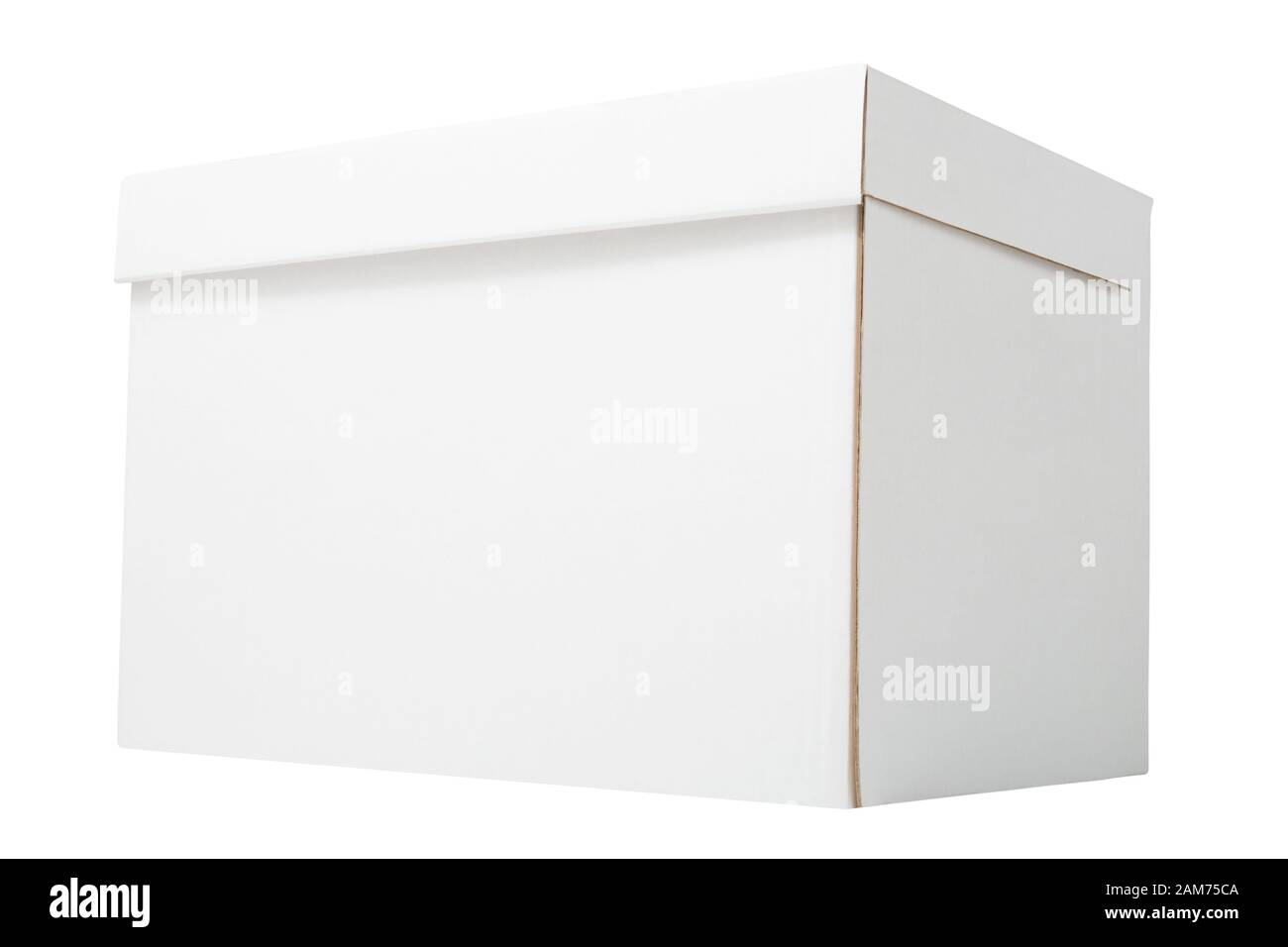 White archive cardboard box isolated on white background. White corrugated  carton box Stock Photo by ©Dmitry.Zimin 331410938