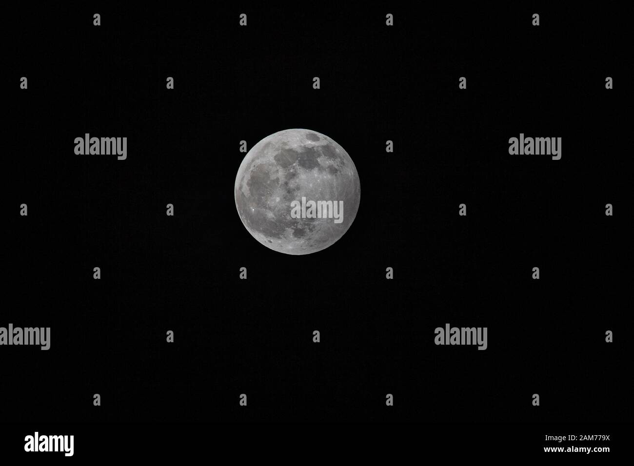 Wolf Moon, Full Moon in January Stock Photo Alamy