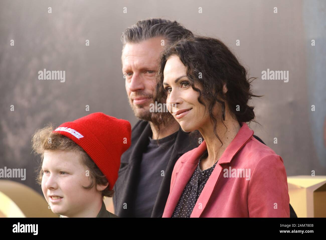 Los Angeles, USA. 11th Jan, 2020. Addison O'Dea, Minnie Driver, Henry Story Driver at Universal Pictures' 'Dolittle' Premiere held at the Regency Village Theatre in Los Angeles, CA, January 11, 2020. Photo Credit: Joseph Martinez/PictureLux Credit: PictureLux/The Hollywood Archive/Alamy Live News Stock Photo