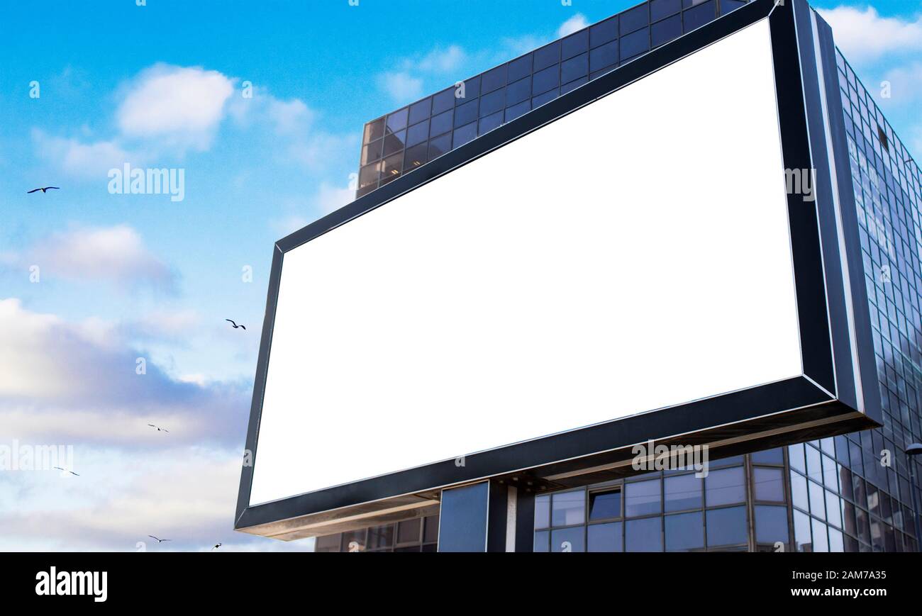 billboard blank mockup and template empty frame for logo or text on