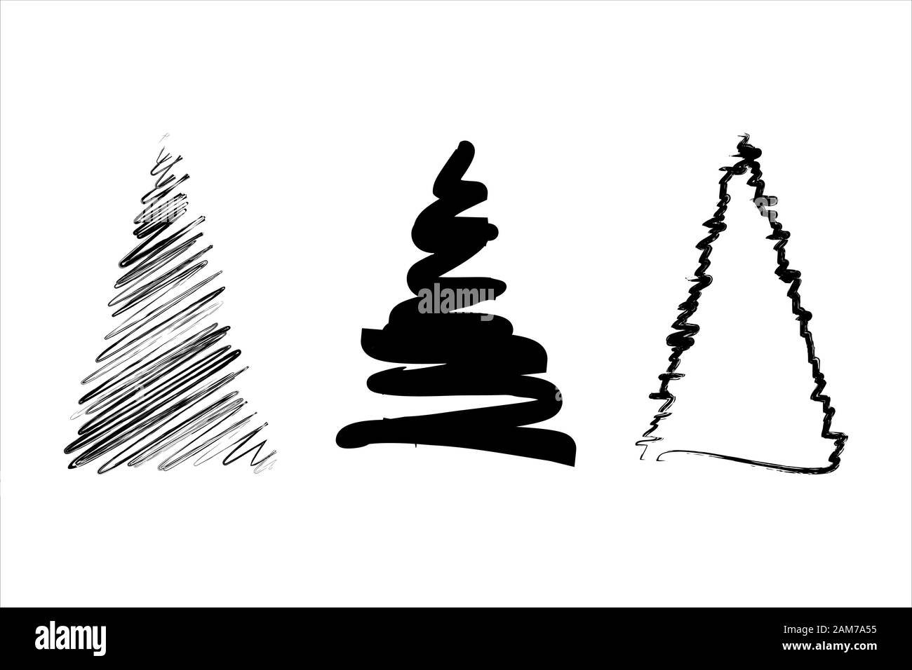 Christmas Tree Set Stock Vector Image & Art - Alamy