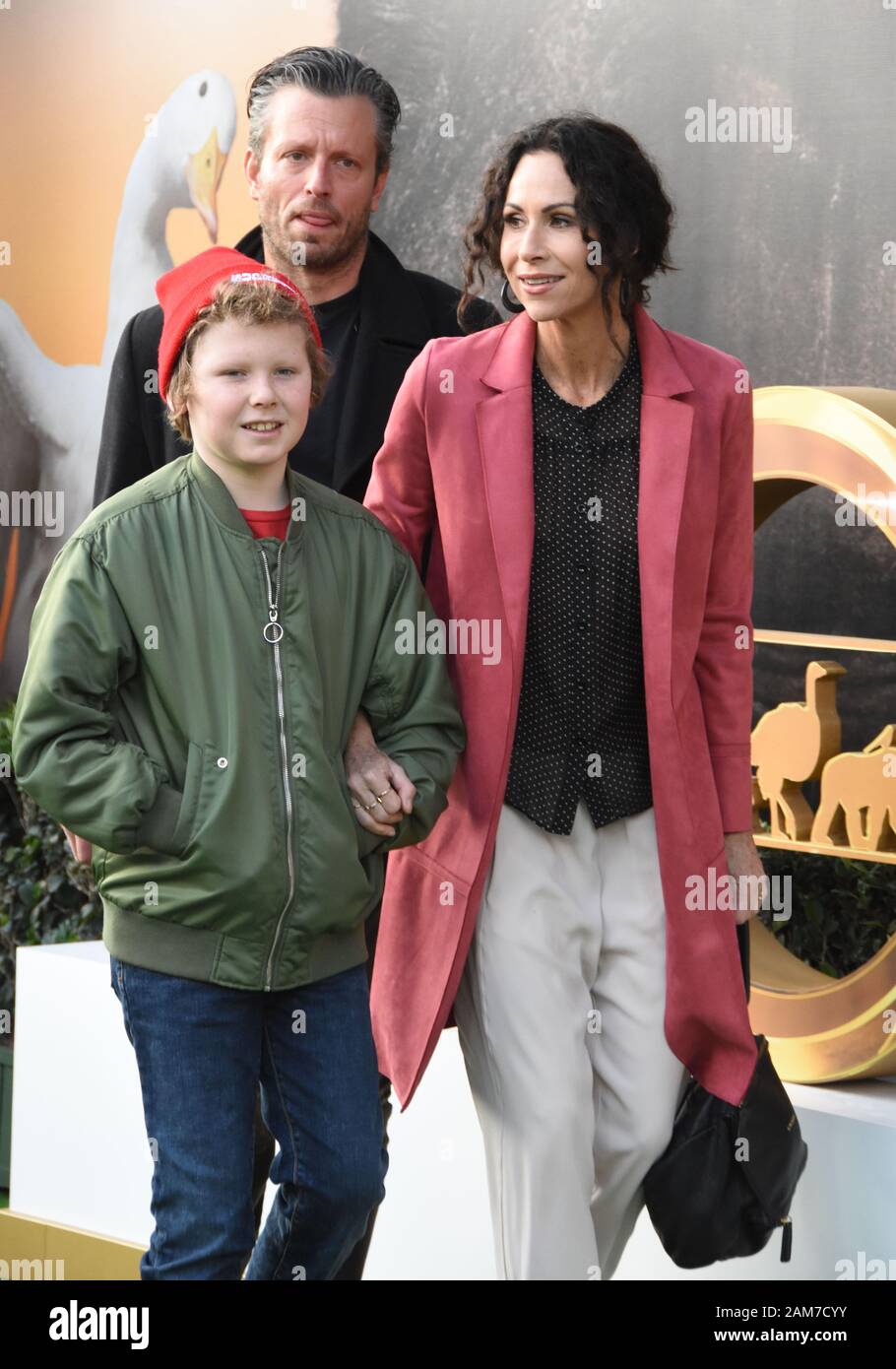 Westwood, California, USA 11th January 2020 Henry Story Driver, Addison O'Dea and actress Minnie Driver attend Universal Pictures' 'Dolittle' Premiere on January 11, 2020 at Regency Village Theatre in Westwood, California, USA. Photo by Barry King/Alamy Live News Stock Photo