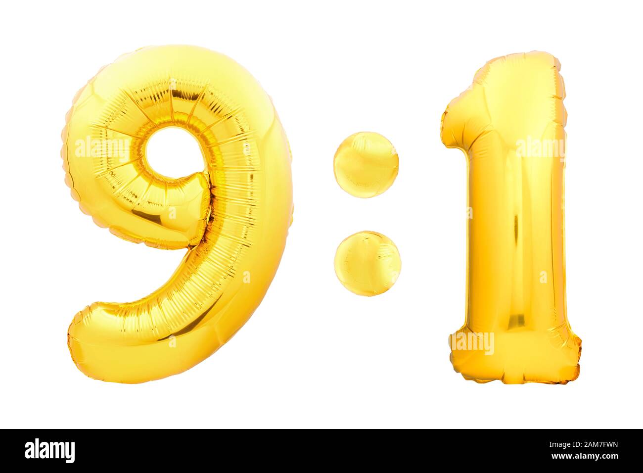 Football or hockey score 91 numbers nine and one made of golden