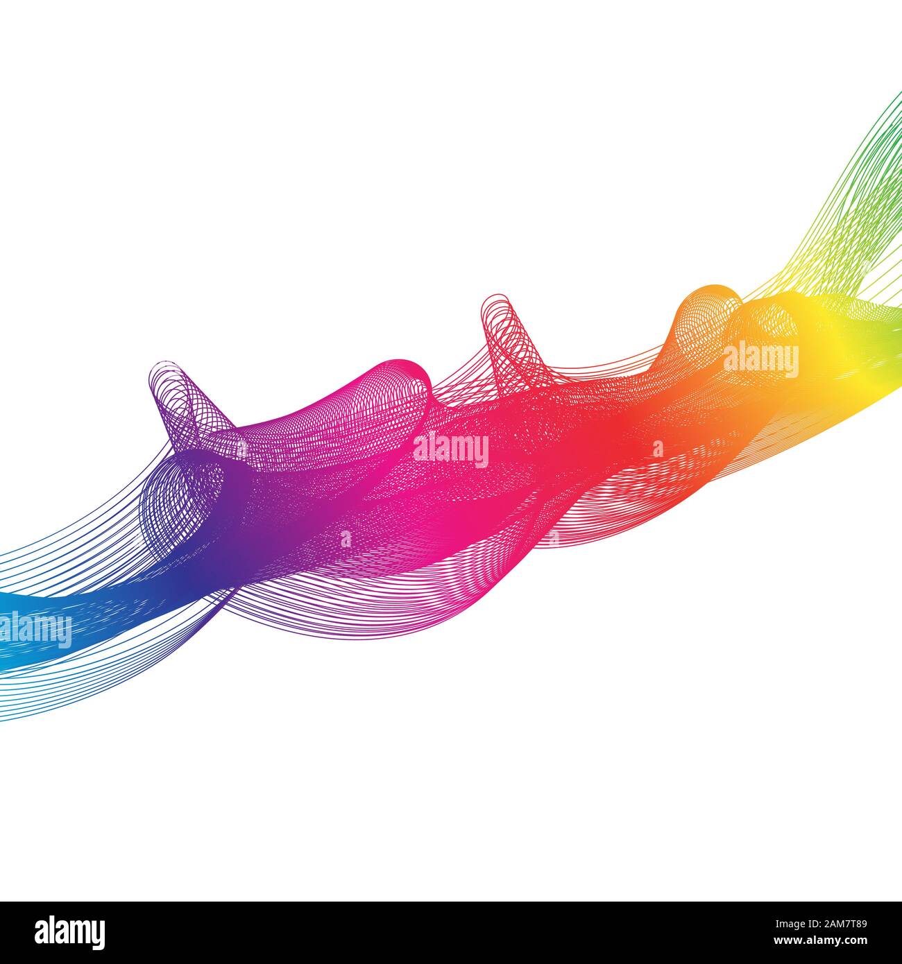 Abstract rainbow ribbon effect illustrator background design Stock