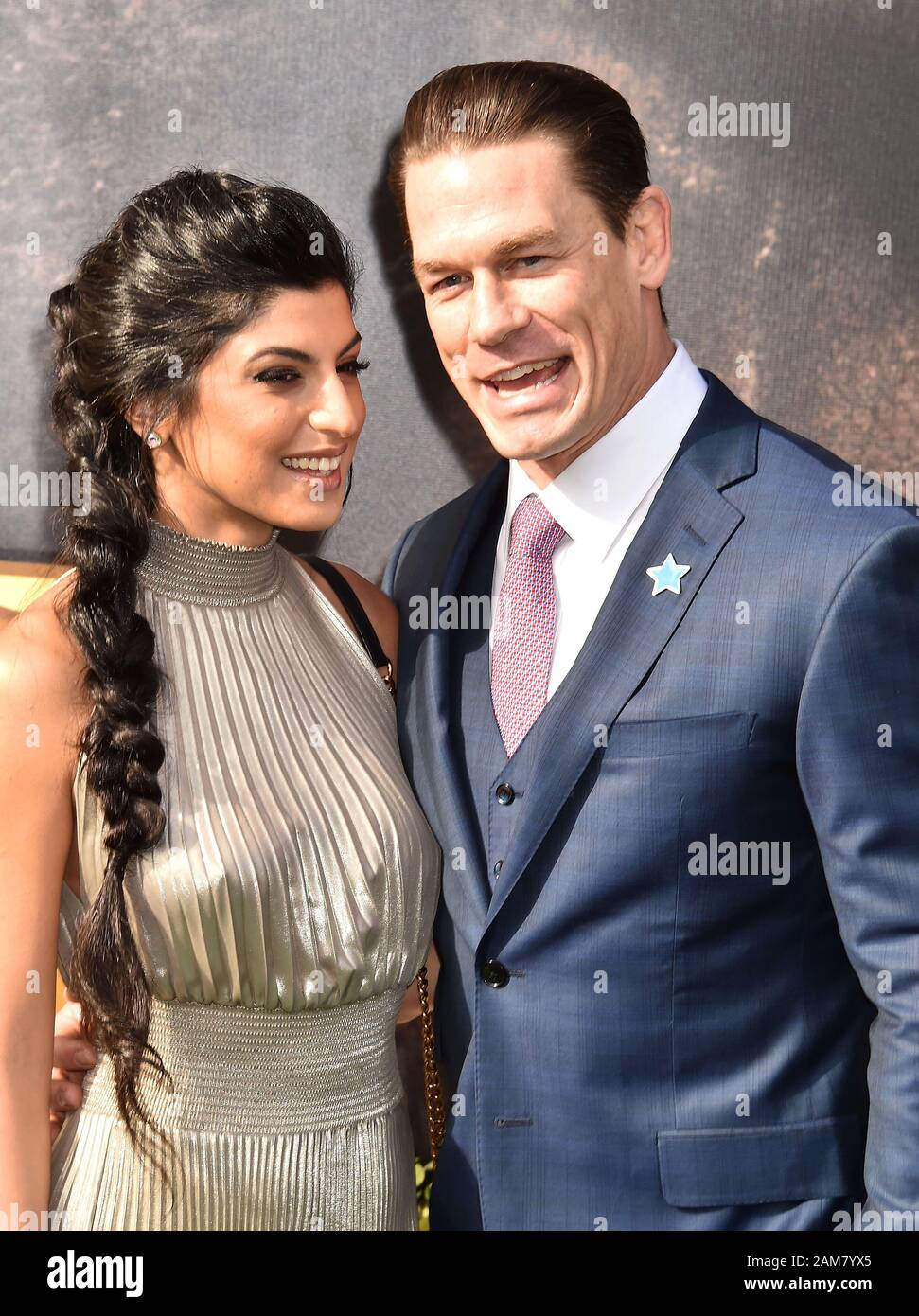 WESTWOOD, CA - JANUARY 11: Shay Shariatzadeh (L) and John Cena attend the Premiere of Universal Pictures' 'Dolittle' at Regency Village Theatre on January 11, 2020 in Westwood, California. Stock Photo