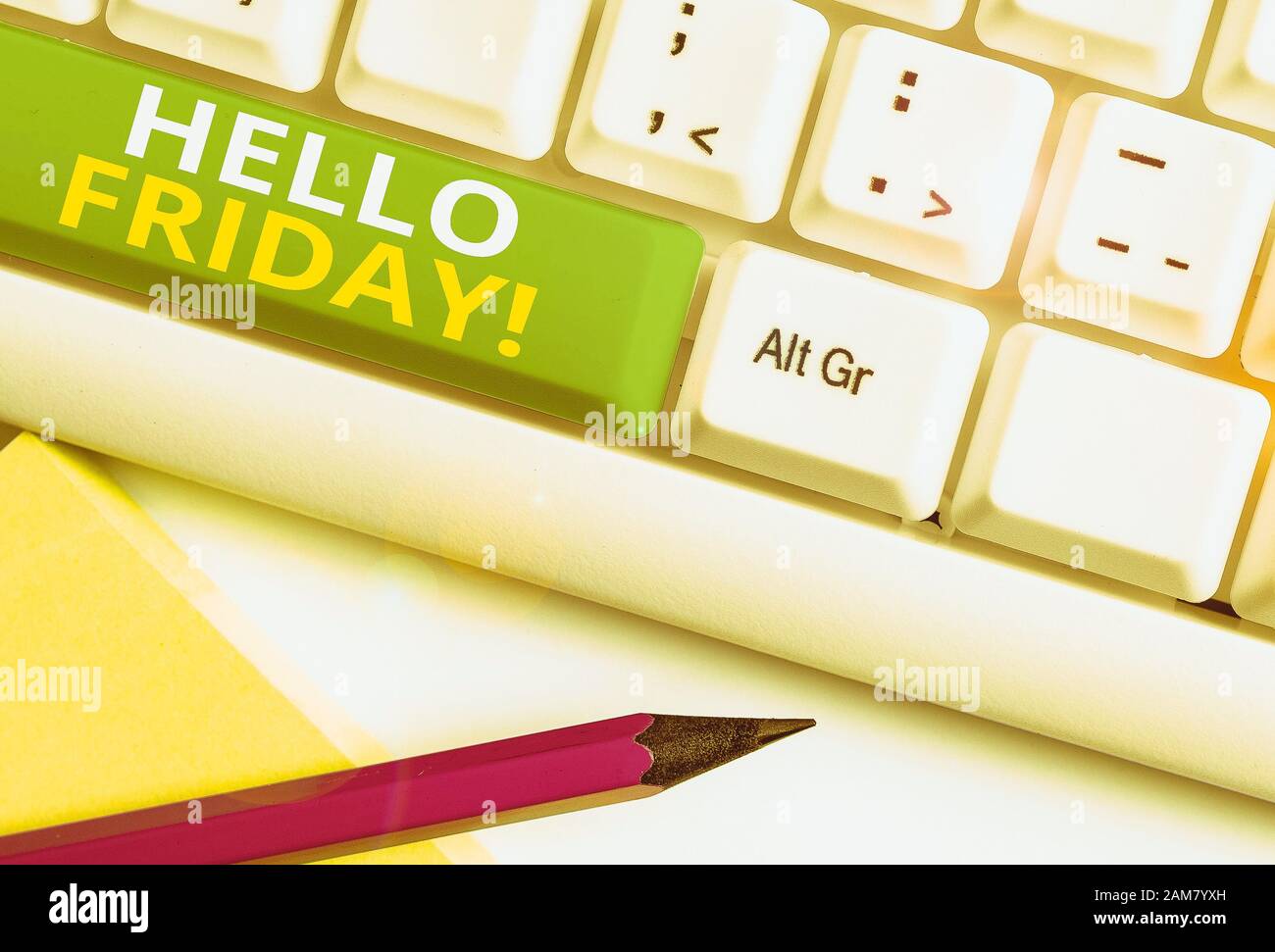 Word writing text Hello Friday. Business photo showcasing used to ...