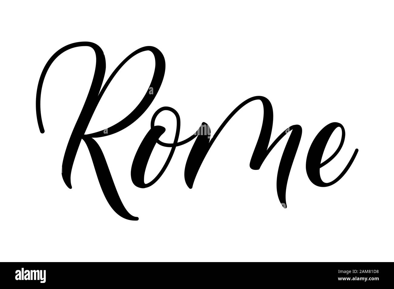 Brush calligraphy Rome Stock Vector Image & Art - Alamy