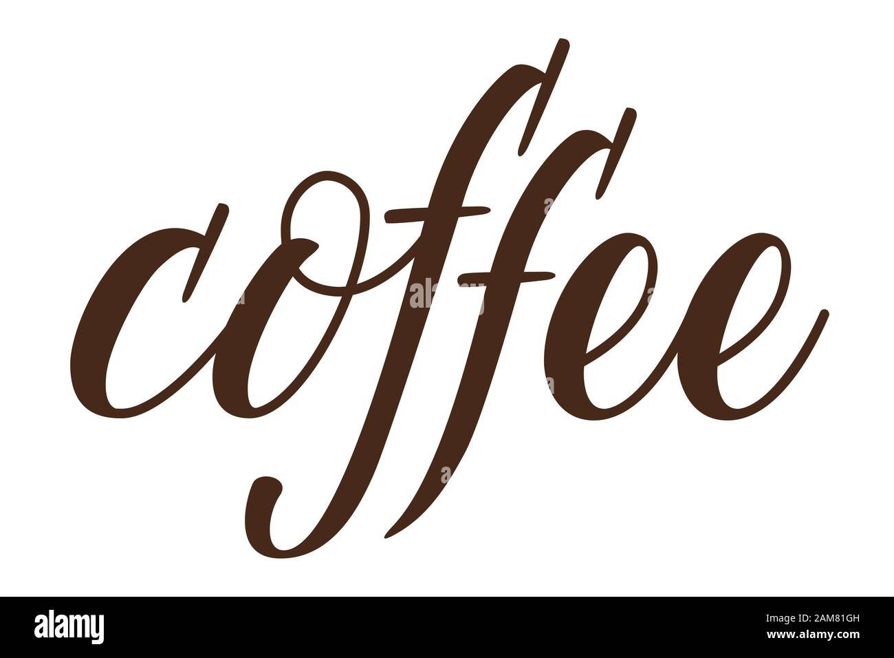 Word Coffee isolated on white Stock Vector Image & Art Alamy