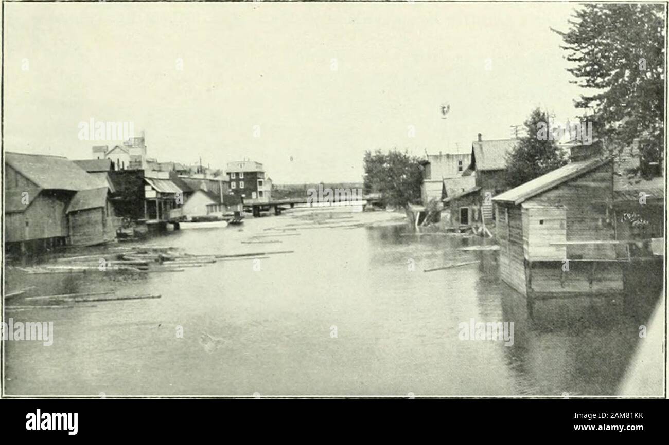 Sessional papers of the Dominion of Canada 1911 . 1(10lUO100 feet. 202020 sq. ml. ft. 2,0002,0002,000 6,000 There is still required then 5,000 square mile feet of storage which may be had byother dams at the outlets of Lakes Turnback, Opasatika, Grand Lake Victoria, Birch,Barriere, Kakabonga. &c. The last mentoned lake is particularly important as it will also serve to regulatethe Gatineau river. Grand Lake Victoria receives the drainage from a large terri-tory incuding Kakabonga, and it can be so arranged as to pour part of its contentstoward Hudson bay in case of need. Investigation shows th Stock Photo