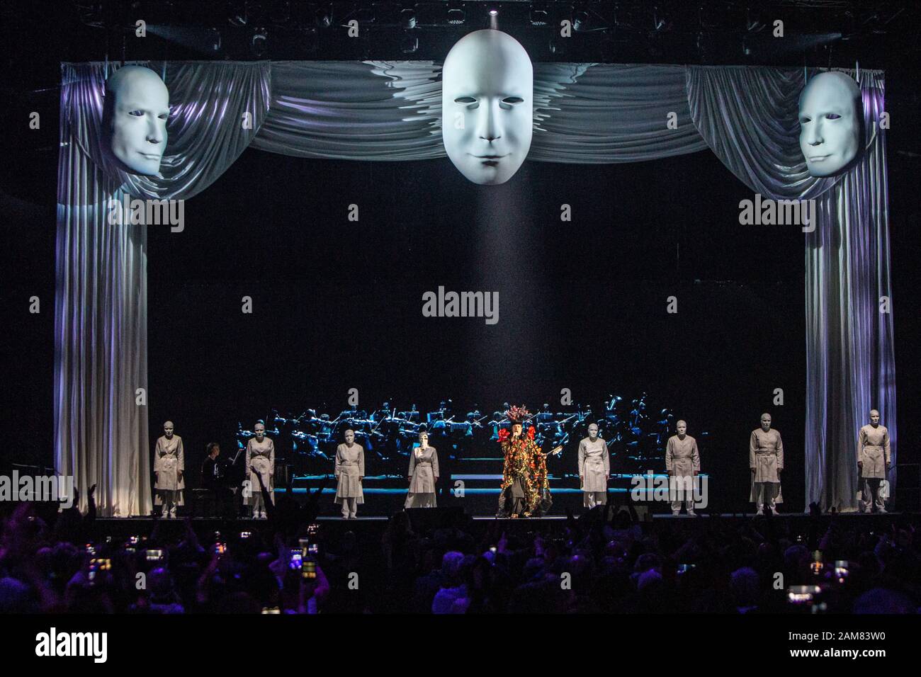 Milan Italy. 11 January 2020. The Italian pop singer-songwriter RENATO ZERO  performs live on stage at Mediolanum Forum during the Zero Il Folle In  Tour Stock Photo - Alamy