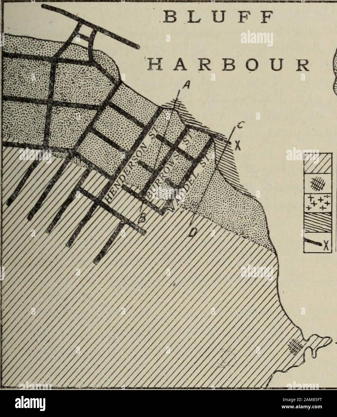 Transactions of the Royal Society of New Zealand . ng meta-morphic rocks outcrop in places as the base of the range on the north-eastside, the most extensive outcrop being on the foreshore of the harbourfrom Henderson Street for a distance of 37 chains towards Starling Wild.—Geology of the Bluff. 319 Point. A study of the rocks in this locality, together with those ofTewaewae Point, reveals the nature of the met amor phi sm, though the gapin the series occupied by the mouth of the harbour cannot be bridged ina manner absolutely satisfactory. The origin of Bluff Harbour and Awarua Bay, as well Stock Photo