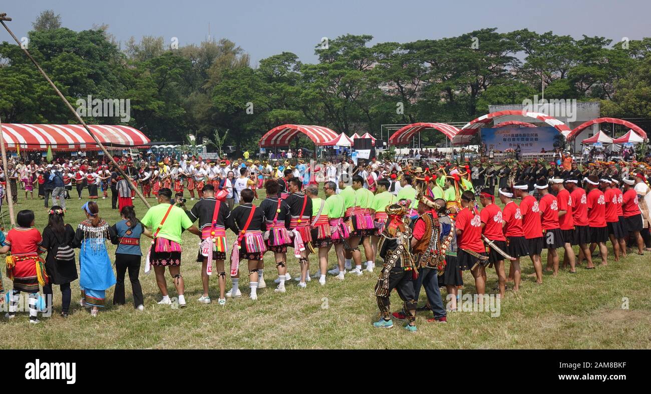 KAOHSIUNG, TAIWAN -- SEPTEMBER 28, 2019: Various indigenous tribes