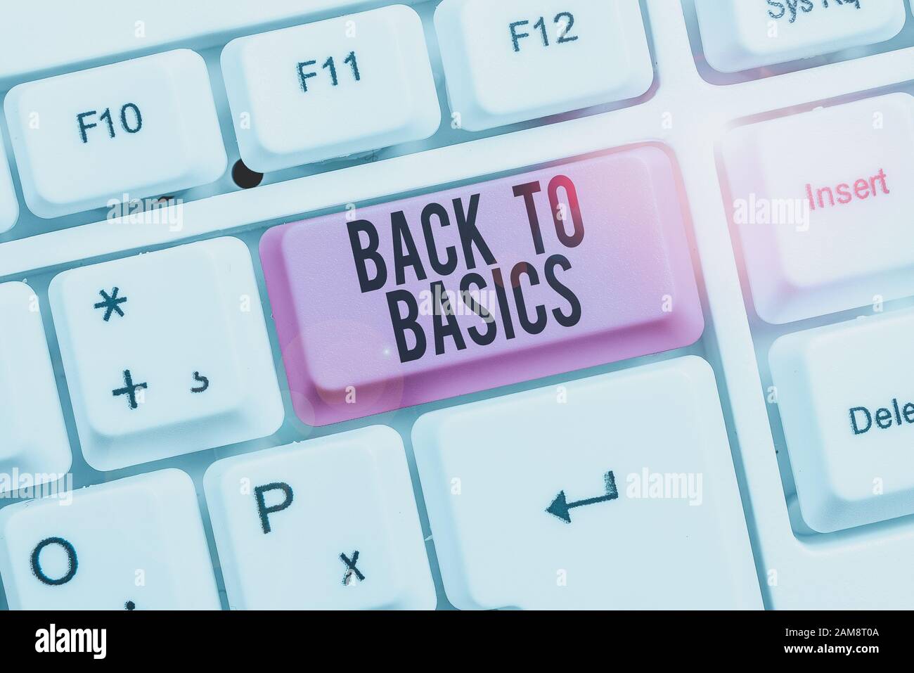 Writing note showing Back To Basics. Business concept for Return simple ...