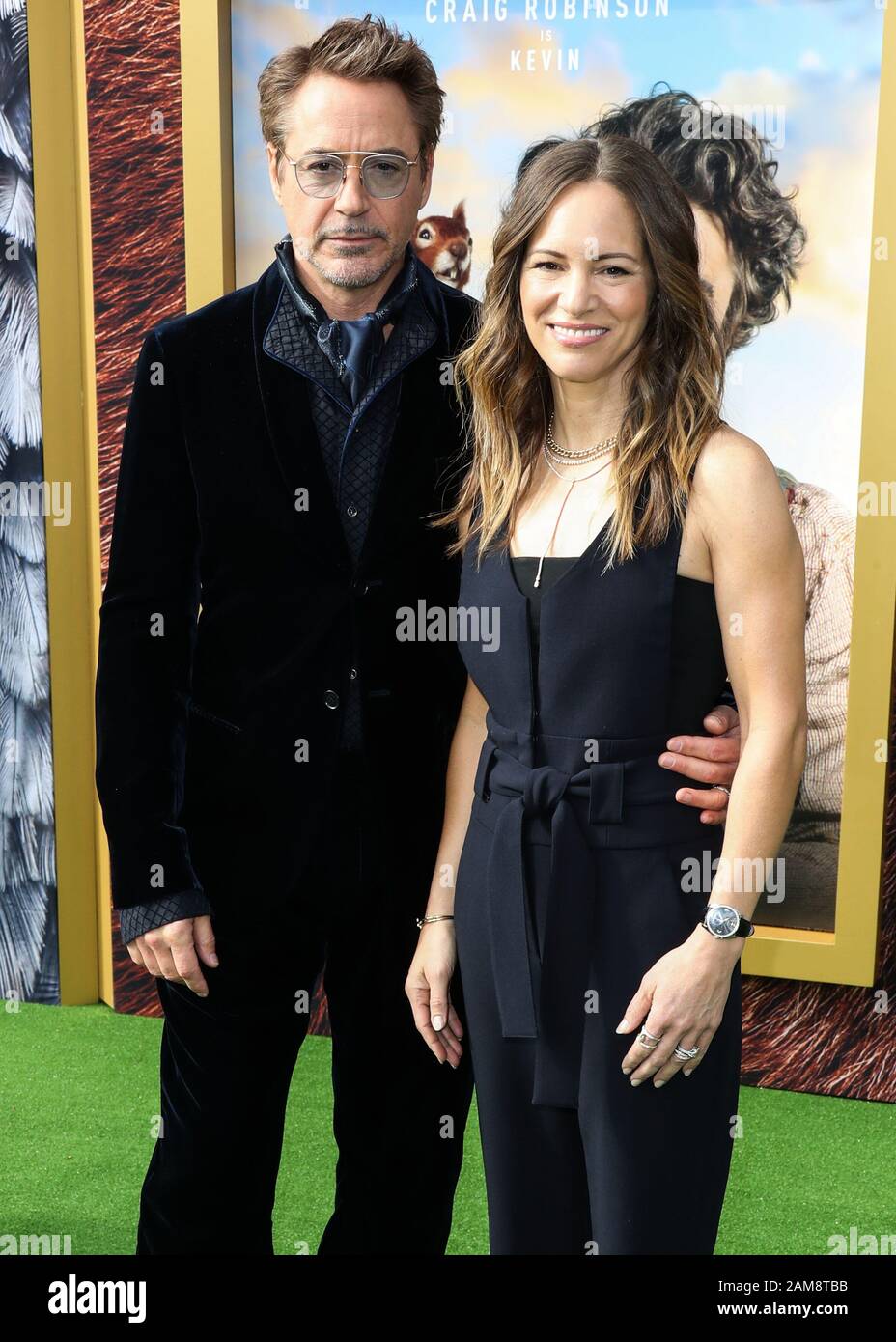 Westwood Los Angeles California Usa January 11 Actor Robert Downey Jr And Wife Susan Downey Arrive At The Los Angeles Premiere Of Universal Pictures Dolittle Held At The Regency Village Theatre