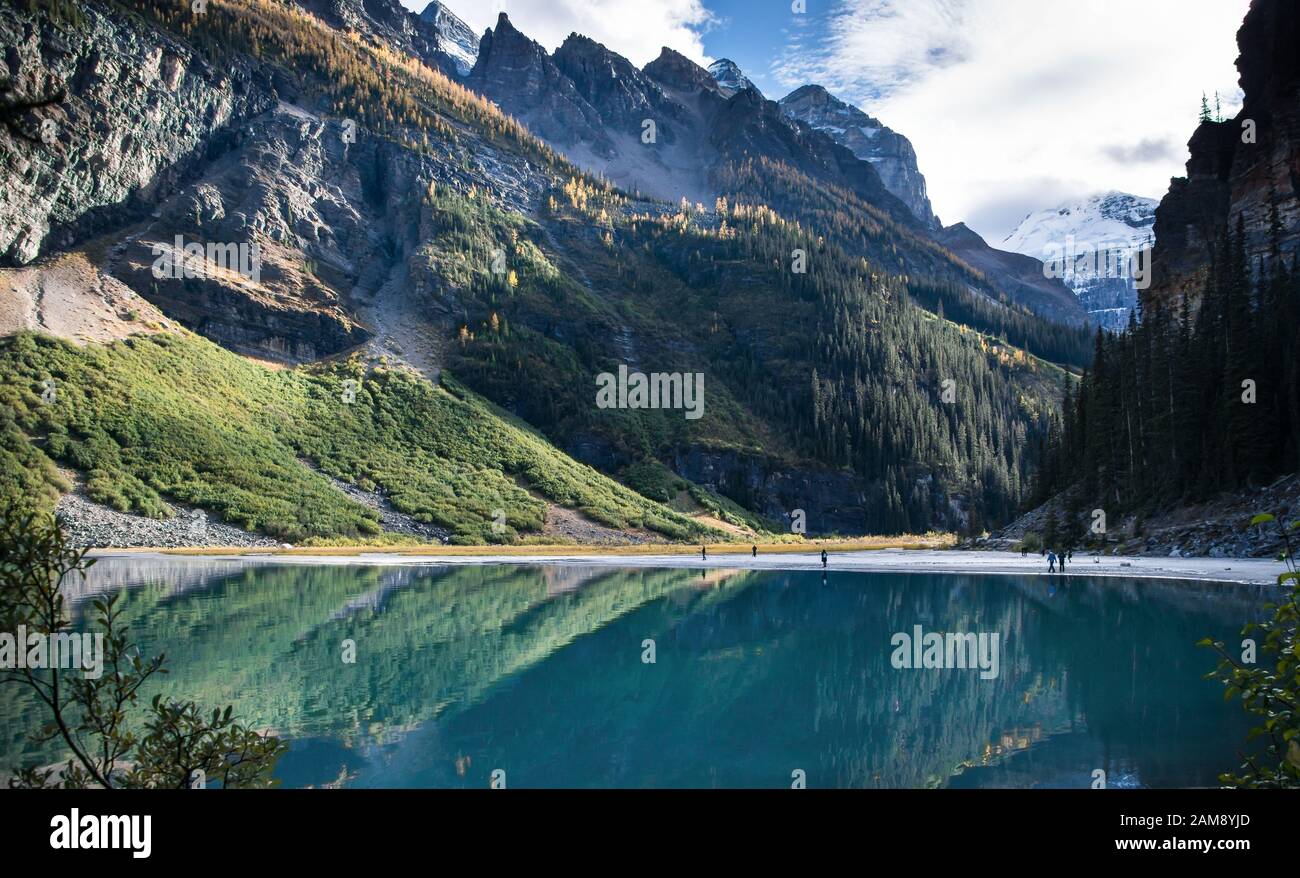 Lake Louise in Banff National Park, Canadian Rockies Stock Photo
