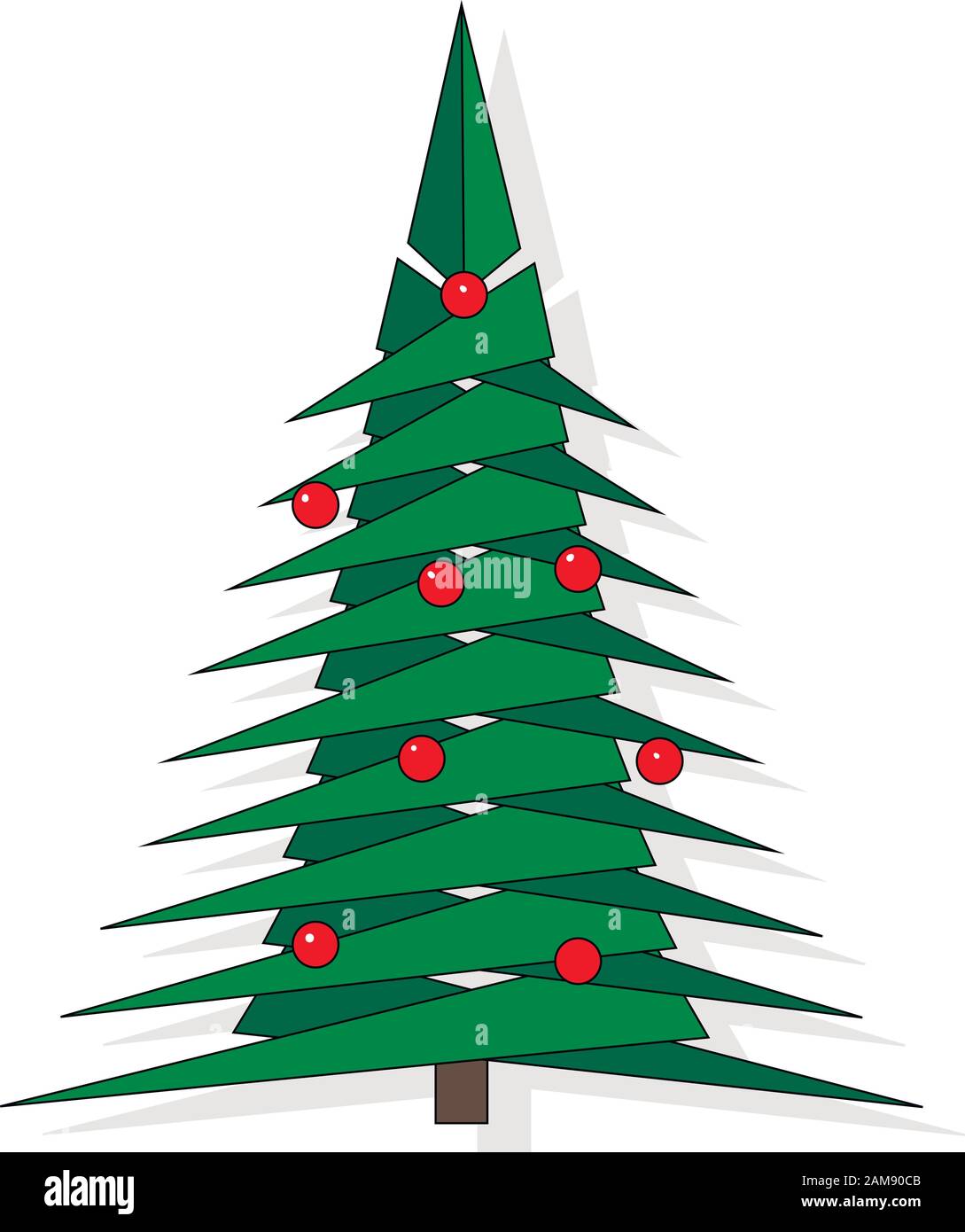 Abstract christmas tree made of green triangles. Christmas tree ...
