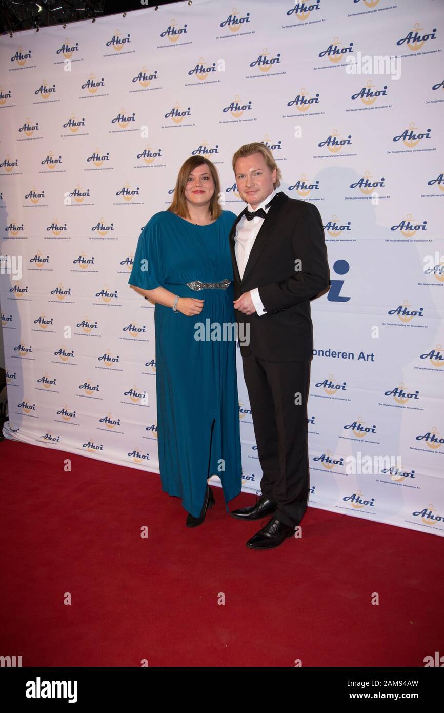 Katharina Fegebank mit Ehemann beim 14. Neujahrsempfang Ahoi! 2020 im Hotel Hyperion. Hamburg,12.01.2020 Stock Photo