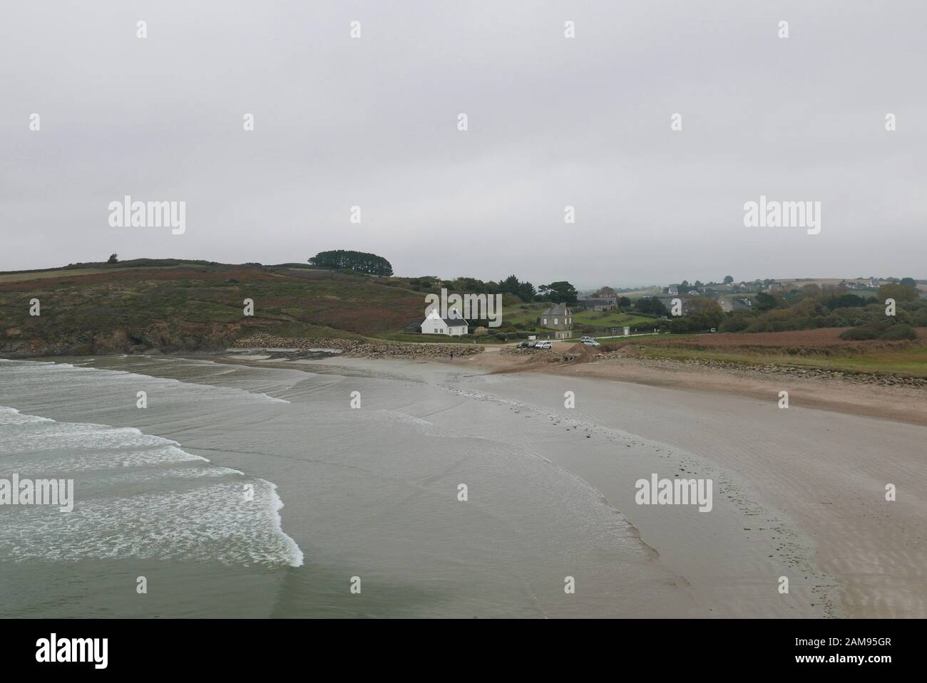 walk in the Brittany countryside in Finistere, France. discovery of the ...