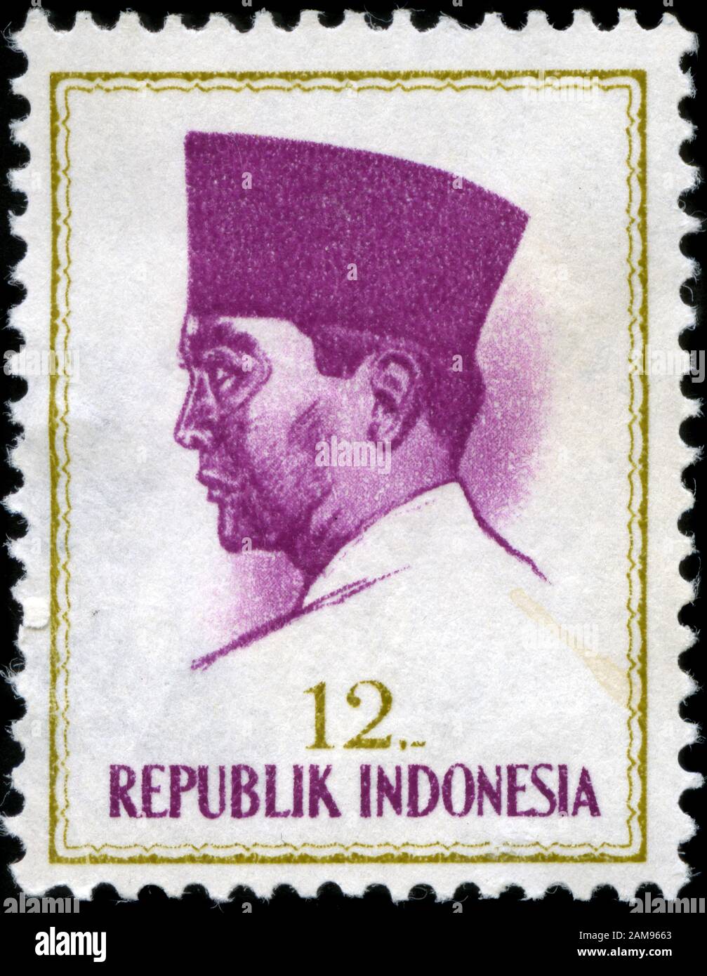 Indonesia stamp president sukarno hi-res stock photography and