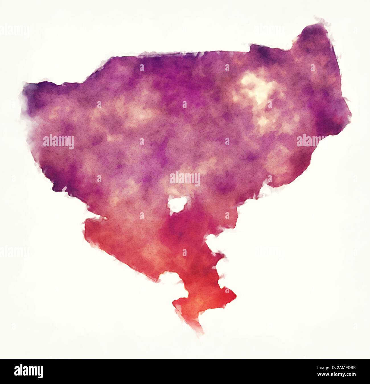 Tillaberi region watercolor map of Niger Stock Photo Alamy