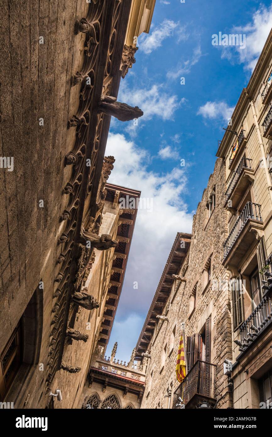 View of beautiful buildings in Barcelona Stock Photo